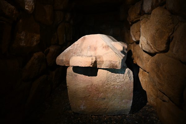 甲山古墳　石棺（長さ2.6ｍ×幅1.6ｍ×高さ2ｍ）