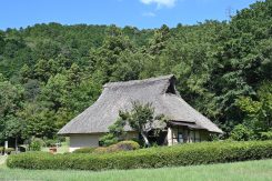 旧宮地家住宅は長浜市国友町にあった農家で、1754（宝暦4）年に建築された。（重文）
